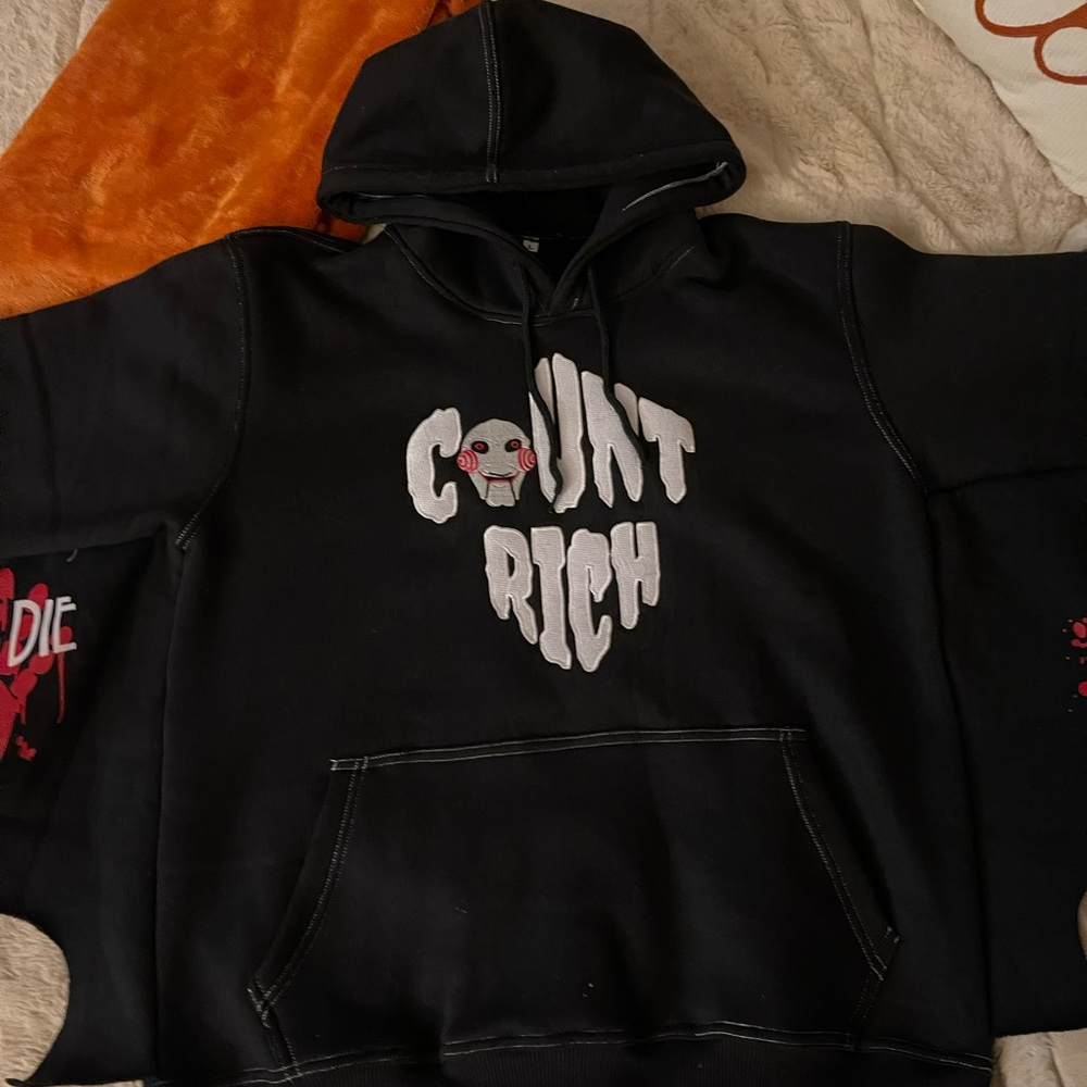 Jigsaw Halloween embroidered hoodie